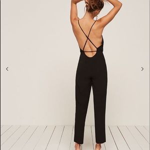 NWT Reformation Plantain jumpsuit black size 8